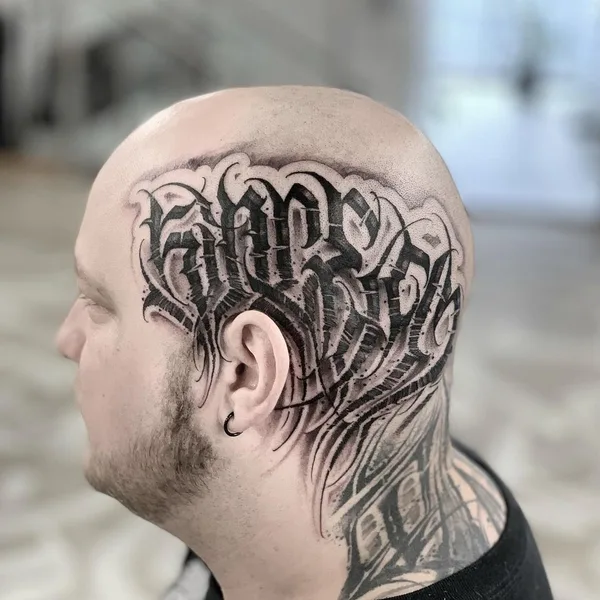 Lettering tattoo by Niorkz in Valencia