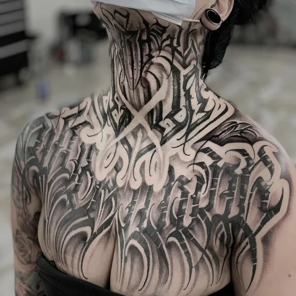Lettering tattoo by Niorkz in Valencia
