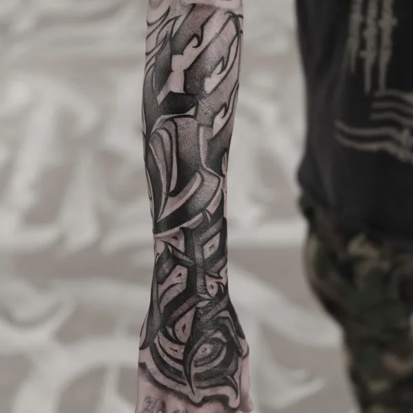 Lettering tattoo by Niorkz in Valencia