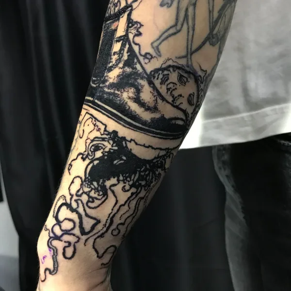 avant-garde tattoo by Евгений Пилягин in Saint Petersburg