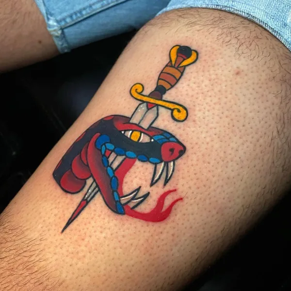 Illustrative tattoo by Cervena Fox in Las Vegas