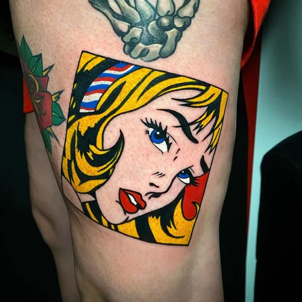 Illustrative tattoo by Cervena Fox in Las Vegas
