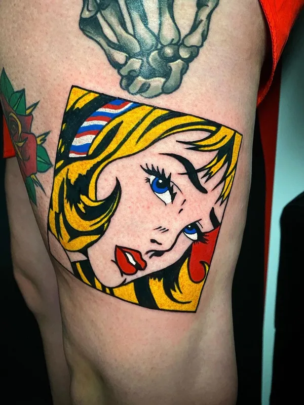 color pop art 타투 부위 thigh #57799 | 타투이스트 Cervena Fox
