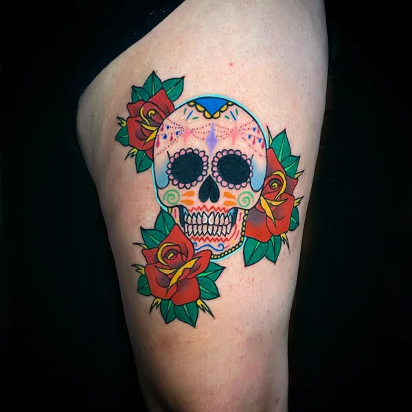 Illustrative tattoo by Cervena Fox in Las Vegas