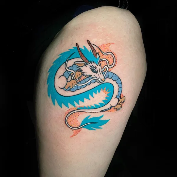 Illustrative tattoo by Cervena Fox in Las Vegas