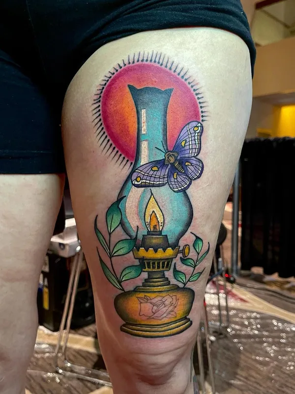 color neo traditional татуировка на thigh #57807 | Тату мастер Cory Wasmund