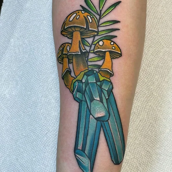 Illustrative tattoo by Cory Wasmund in Columbus