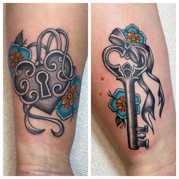 Illustrative tattoo by Cory Wasmund in Columbus