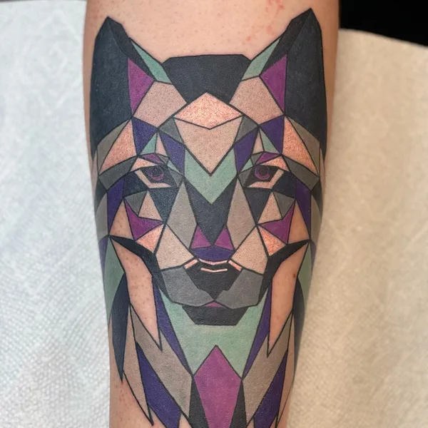 Illustrative tattoo by Cory Wasmund in Columbus