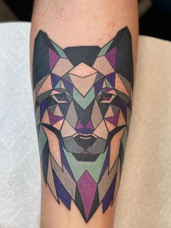 color geometric татуировка на forearm #57805 | Тату мастер Cory Wasmund