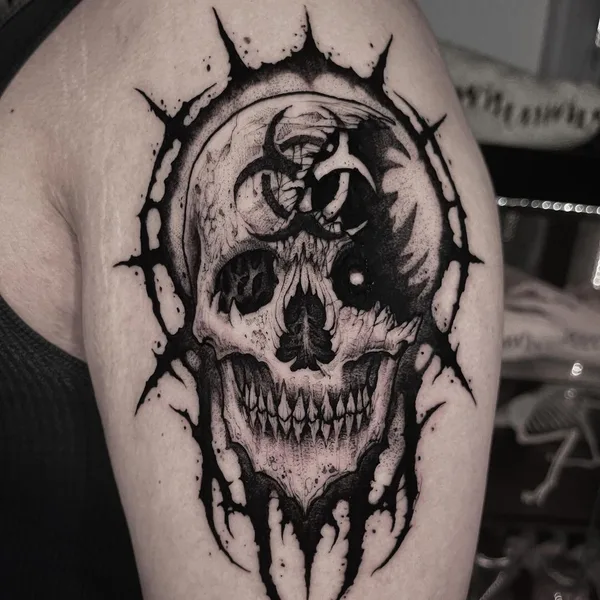 engraving tattoo by Trockz in México