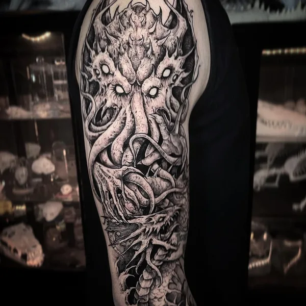 engraving tattoo by Trockz in México