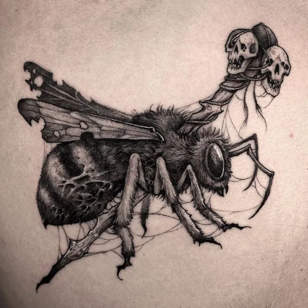 engraving tattoo by Trockz in México