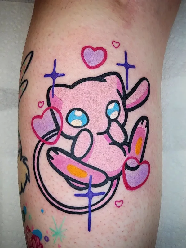 color cartoon tatuaje en calf #57848 | Tatuador Maddy