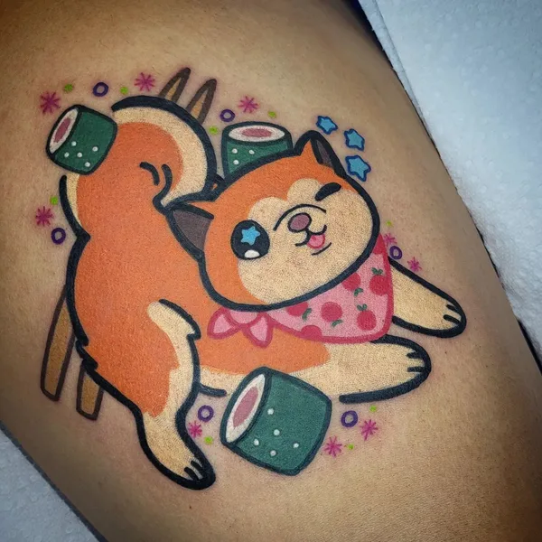 Illustrative tattoo by Maddy in Charlotte