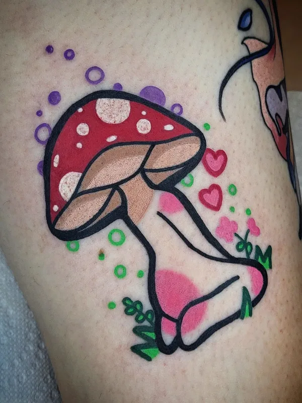 color illustrative tatuaje en calf #57853 | Tatuador Maddy