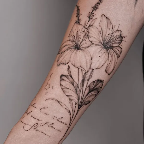 Feminine tattoo by Nicazky in Zürich