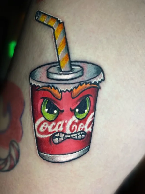 color new school tattoo on thigh #42603 | Tattoo Artist Захаров Сергей