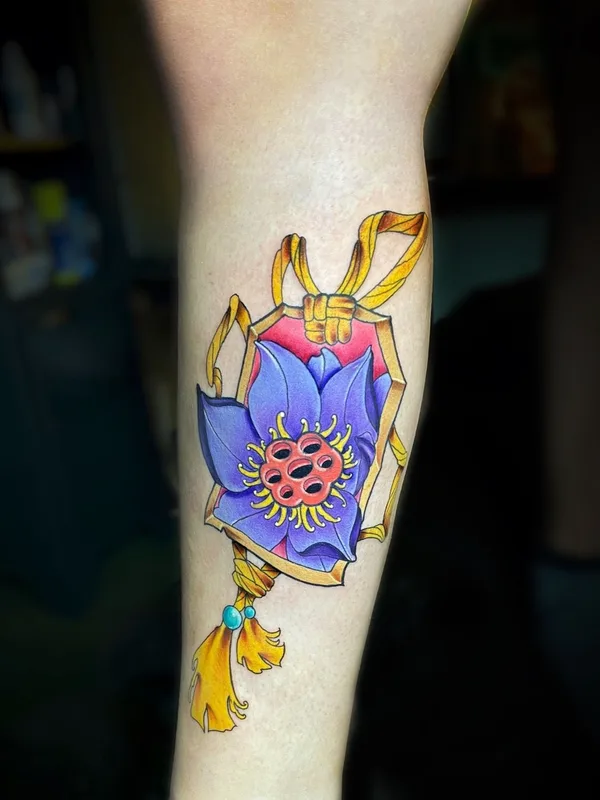 color neo traditional tattoo on calf #42612 | Tattoo Artist Захаров Сергей