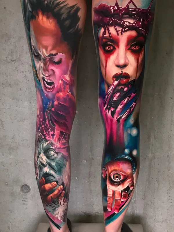 color realism Tatuaggio su full leg #59355 | Tatuatore Kätlin Malm