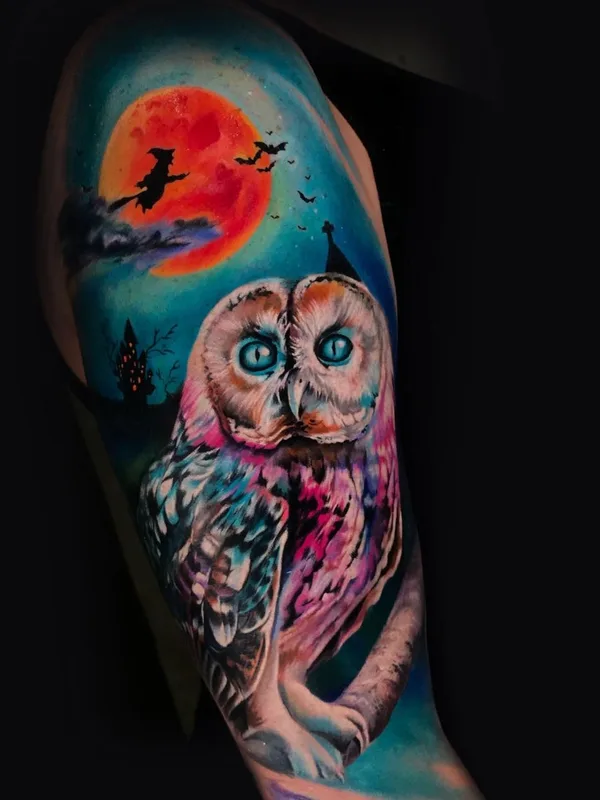 color illustrative Tatuaggio su full sleeve #59348 | Tatuatore Kätlin Malm