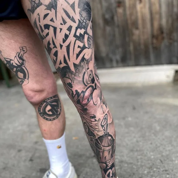 Calligraphy tattoo by Dustin | DESUR in Hamburg