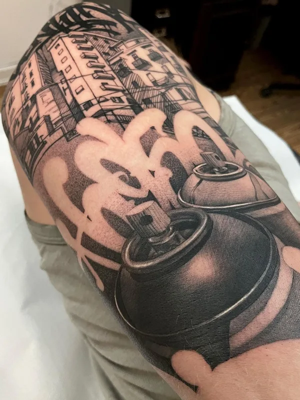 black and grey black and grey Tatuagem em forearm #59374 | Tatuador Dustin | DESUR
