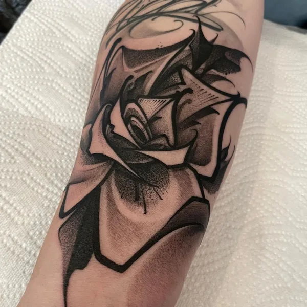 Calligraphy tattoo by Dustin | DESUR in Hamburg