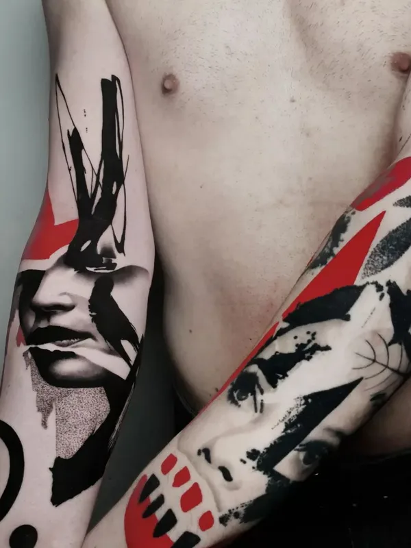 male color abstract татуировка на forearm #59387 | Тату мастер Stefano Galati