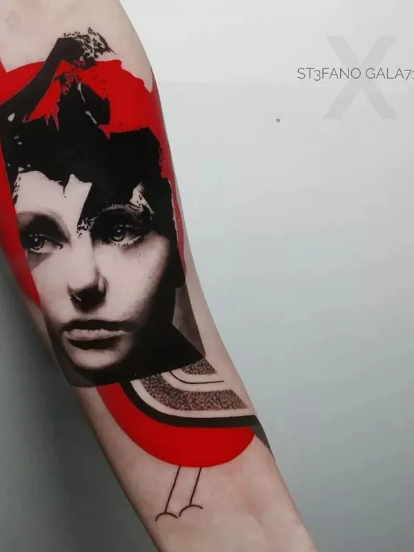 female color collage татуировка на forearm #59378 | Тату мастер Stefano Galati
