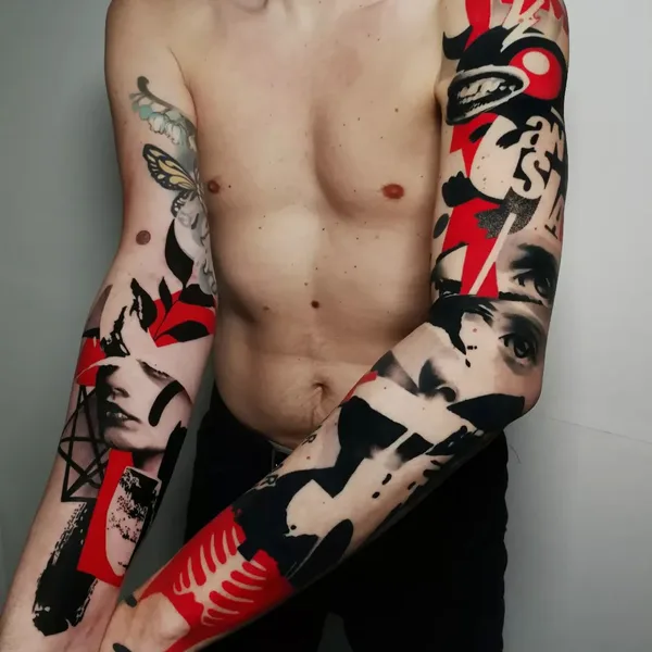 Трэш Полька tattoo by Stefano Galati in Voghera