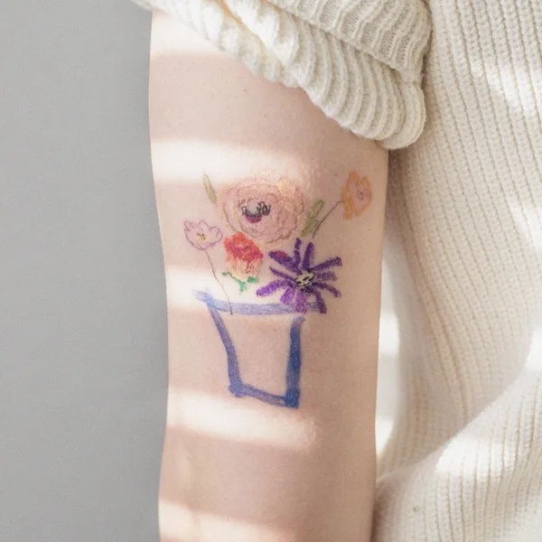 Illustrative tattoo by @dareumtattoo in Seoul