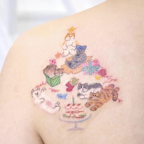 Illustrative tattoo by @dareumtattoo in Seoul