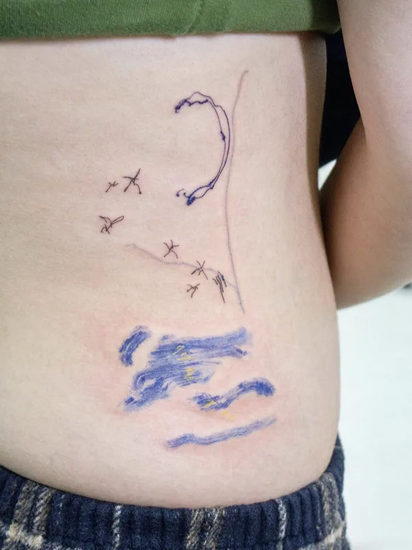color sketch Tatuaggio su side #74152 | Tatuatore @dareumtattoo