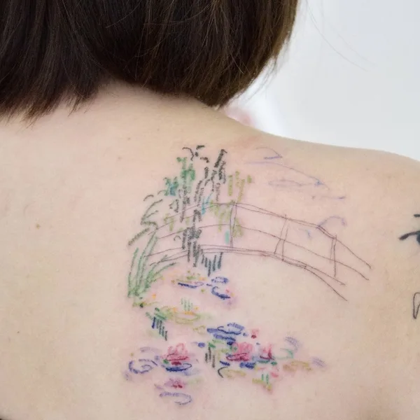 Illustrative tattoo by @dareumtattoo in Seoul