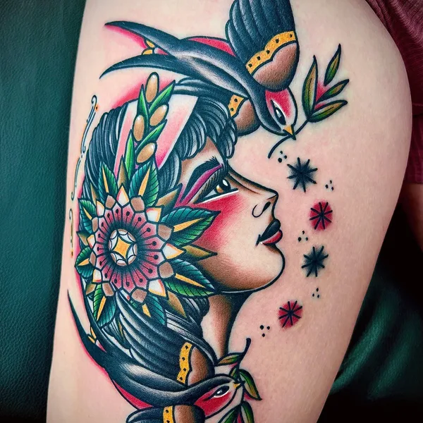 Traditional tattoo by Massimiliano Pennella / @PennyBoy in Milano
