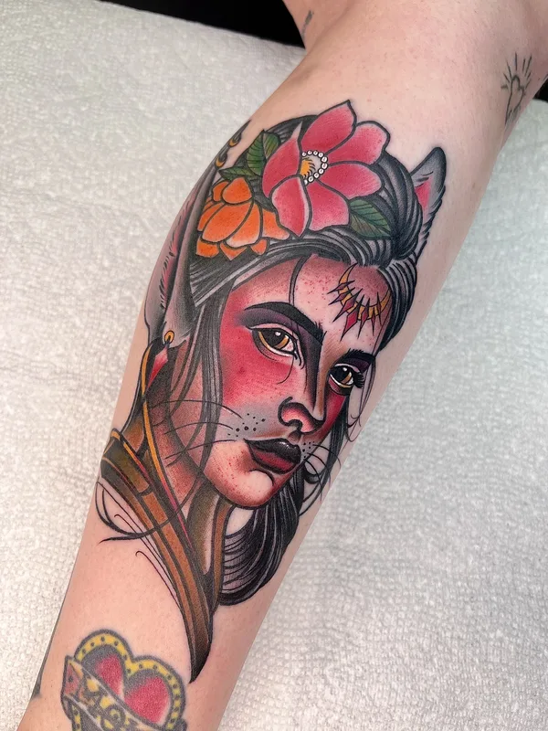 female color neo traditional tattoo on forearm #74166 | Tattoo Artist Massimiliano Pennella / @PennyBoy