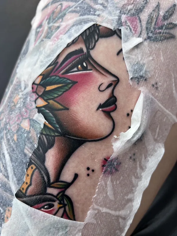 female color neo traditional tattoo on forearm #74170 | Tattoo Artist Massimiliano Pennella / @PennyBoy