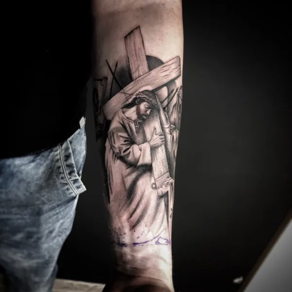 Black tattoo by Евгений Гнётов in Moscow