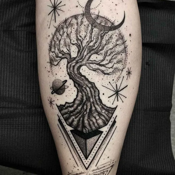 Abstract tattoo by Thomas Eckeard in Arcadia