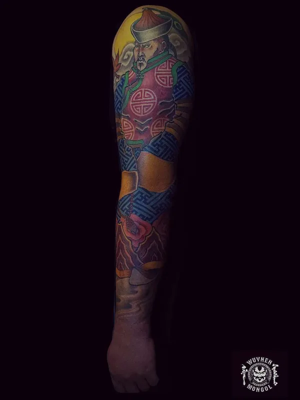 color realism tattoo on full sleeve #22001 | Tattoo Artist Yideer