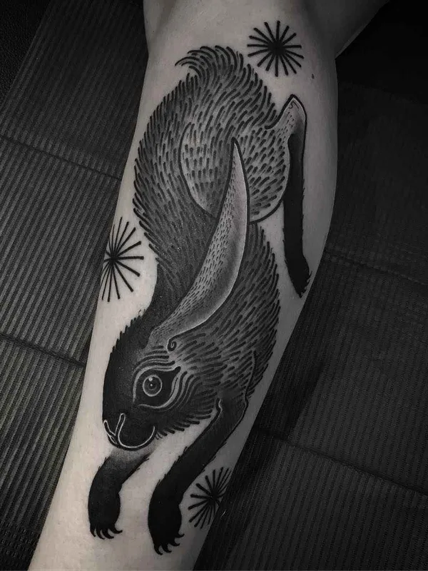 black and grey blackwork tattoo on forearm #16857 | Tattoo Artist Laura Yahna
