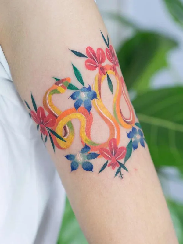 color illustrative tattoo on forearm #21564 | Tattoo Artist Zihee