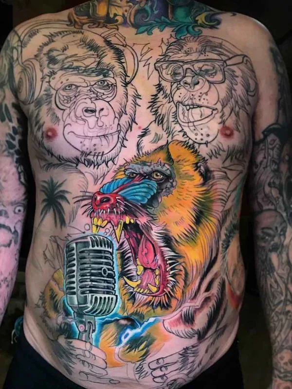 male color illustrative татуировка на chest #17432 | Тату мастер Derek Turcotte