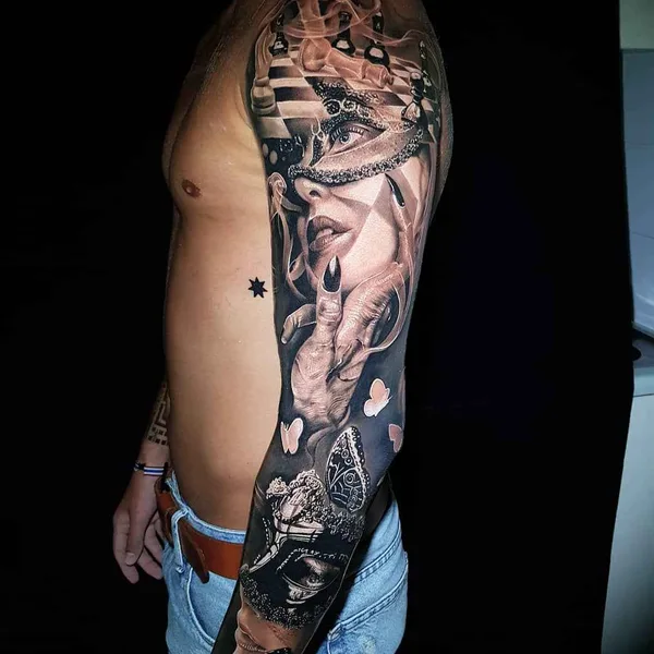 Авторская tattoo by Benji Roketlauncha Ortega in Sydney