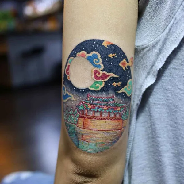 Традиционная tattoo by Pitta in Seoul