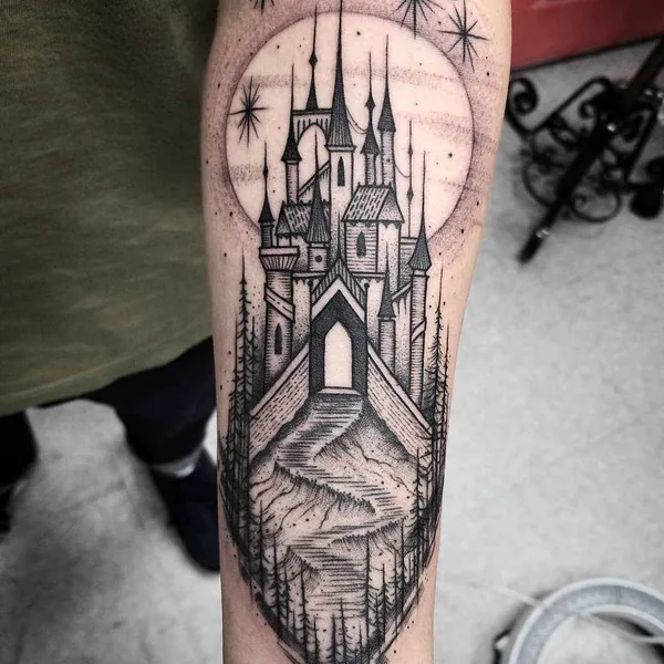 Abstract tattoo by Thomas Eckeard in Arcadia
