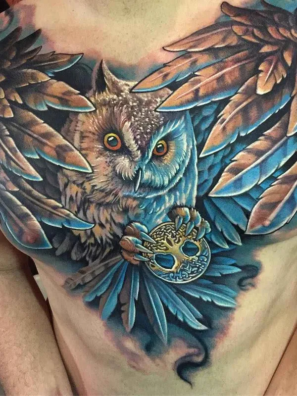 male color realism татуировка на chest #16834 | Тату мастер Julian Corpsepainter Siebert