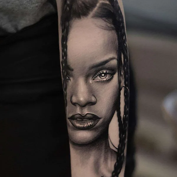 Portrait tattoo by Coreh Lopez in Barcelona
