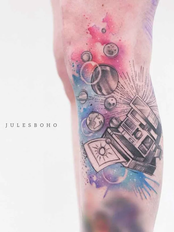 color watercolor татуировка на thigh #19184 | Тату мастер Jules Boho